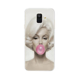 Case For Samsung Galaxy A6 2018 Transparent Cartoon Soft TPU Silicone Phone Cases Back Cover For Samsung Galaxy A6 A 6 Plus 2018