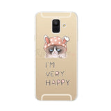 Case For Samsung Galaxy A6 2018 Transparent Cartoon Soft TPU Silicone Phone Cases Back Cover For Samsung Galaxy A6 A 6 Plus 2018
