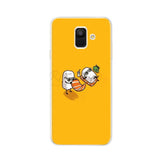 Case For Samsung Galaxy A6 2018 Transparent Cartoon Soft TPU Silicone Phone Cases Back Cover For Samsung Galaxy A6 A 6 Plus 2018