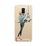 Case For Samsung Galaxy A6 2018 Transparent Cartoon Soft TPU Silicone Phone Cases Back Cover For Samsung Galaxy A6 A 6 Plus 2018