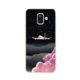 Case For Samsung Galaxy A6 2018 Transparent Cartoon Soft TPU Silicone Phone Cases Back Cover For Samsung Galaxy A6 A 6 Plus 2018