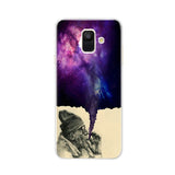 Case For Samsung Galaxy A6 2018 Transparent Cartoon Soft TPU Silicone Phone Cases Back Cover For Samsung Galaxy A6 A 6 Plus 2018