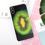 Fruit Lemon Strawberry Phone Case For iphone 7 8 Plus Transparent TPU Cases For iphone 6 6s X 10 XS XR XS Max Cover Capa gift